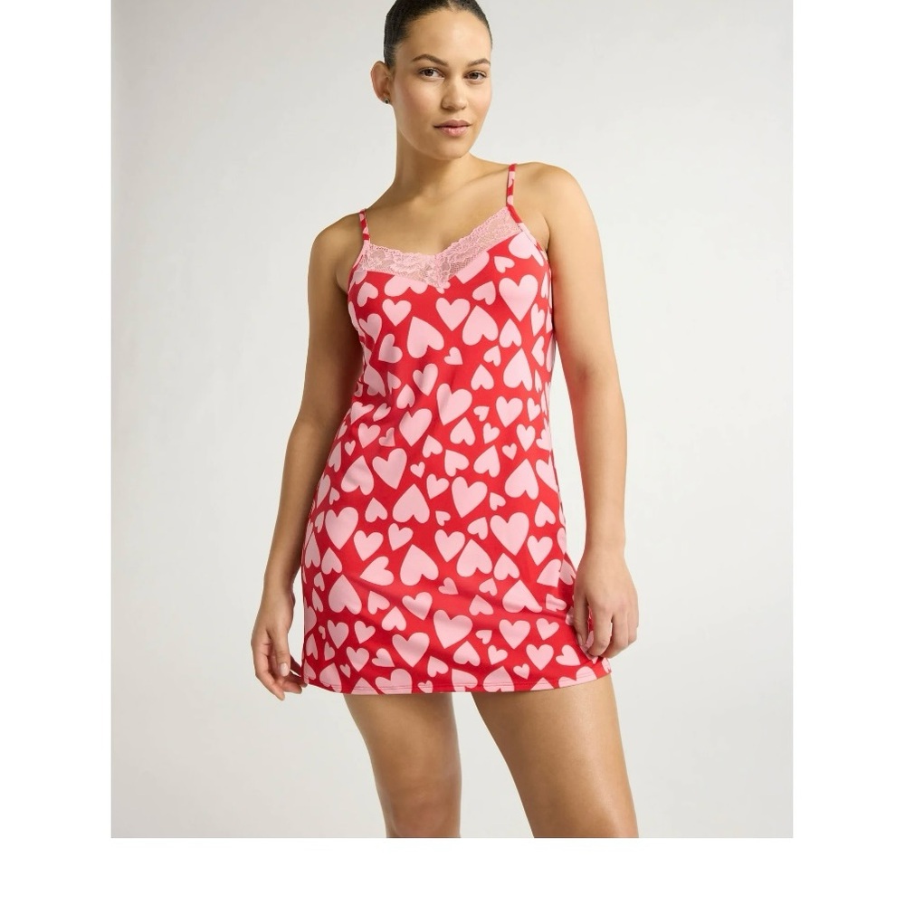Joyspun Women’s Lace Trim Knit Chemise Size XL (16-18) NEW